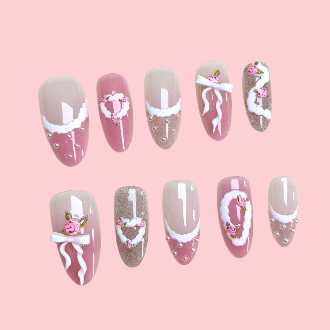 Pink Cream Nails
